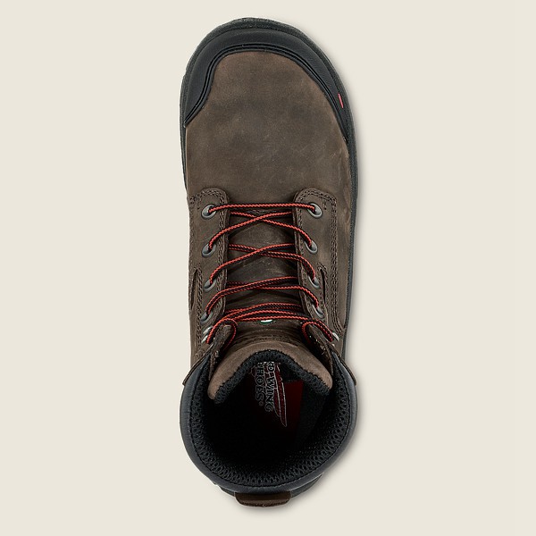 Botas de Seguridad Red Wing Hombre Grises Oscuro - King Toe® Adc - 8-Inch Waterproof Csa Metguard To